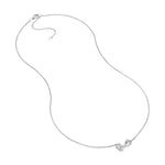 1-1/2tcw Toi et Moi Pear & Oval Diamond Necklace