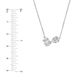 1-1/2tcw Toi et Moi Pear & Oval Diamond Necklace