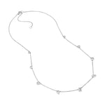 1tcw Multi Stone Bezel Diamond Station Necklace