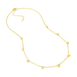1tcw Multi Stone Bezel Diamond Station Necklace