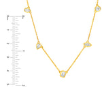1tcw Multi Stone Bezel Diamond Station Necklace