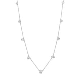 1tcw Multi Stone Bezel Diamond Station Necklace