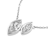 1-1/6tcw Toi et Moi Marquise Diamond Necklace