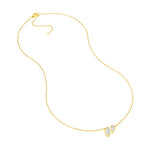 1-1/6tcw Toi et Moi Marquise Diamond Necklace