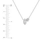 2tcw Marquise & Round Diamond Station Necklace