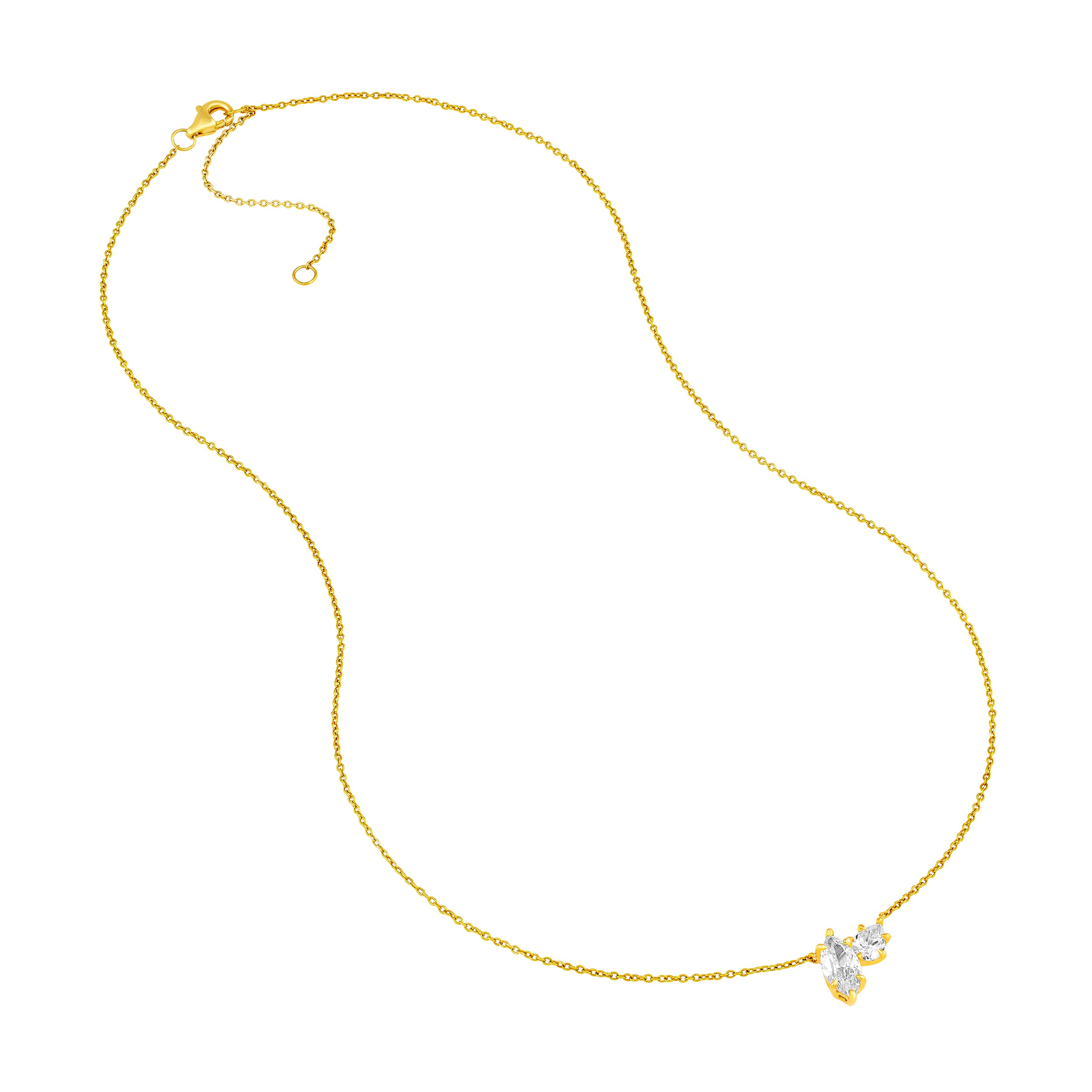 2tcw Marquise & Round Diamond Station Necklace
