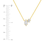 2tcw Marquise & Round Diamond Station Necklace