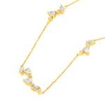1-3/8tcw Multi Stone Diamond Cluster Necklace