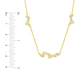 1-3/8tcw Multi Stone Diamond Cluster Necklace