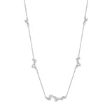 1-3/8tcw Multi Stone Diamond Cluster Necklace