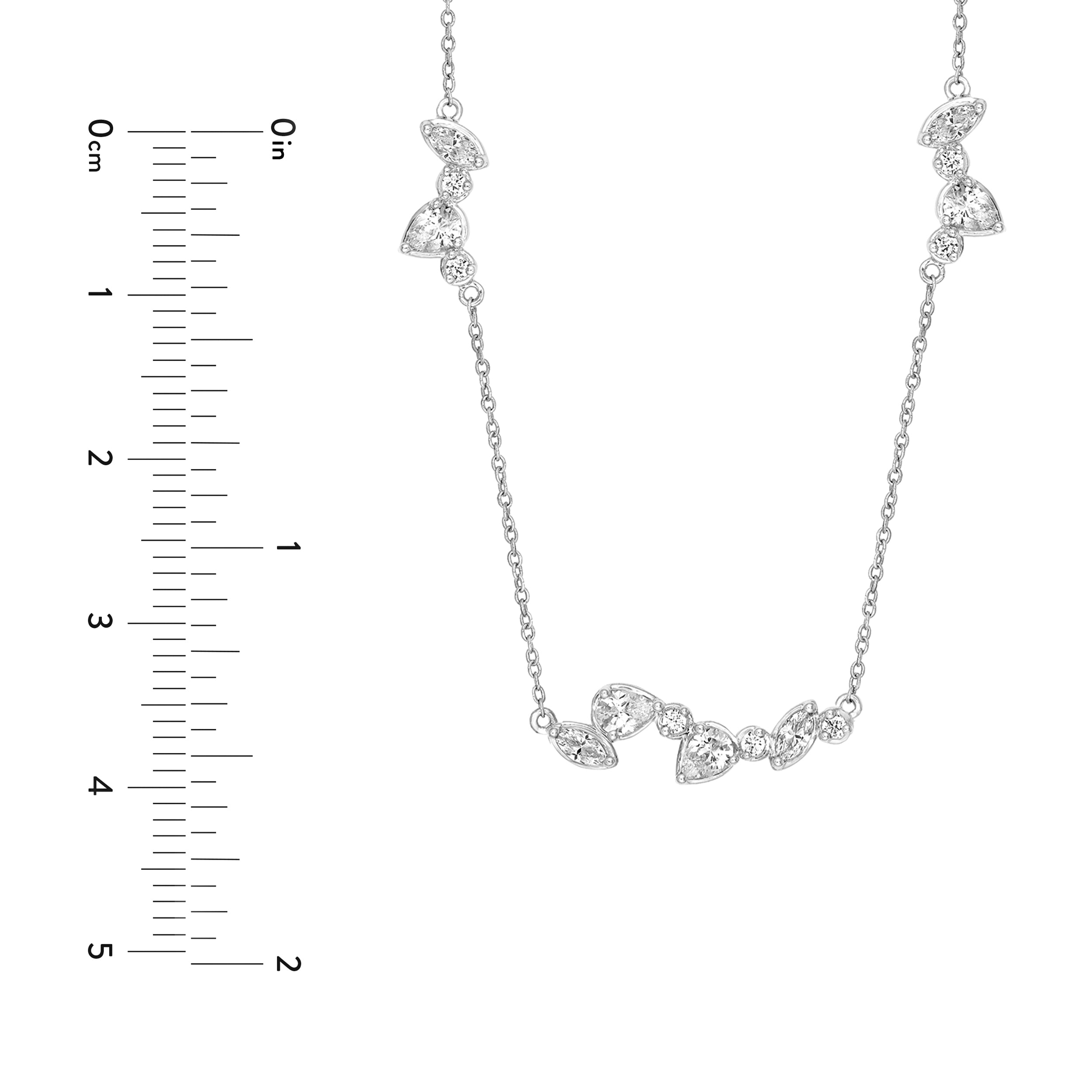1-3/8tcw Multi Stone Diamond Cluster Necklace