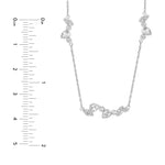 1-3/8tcw Multi Stone Diamond Cluster Necklace