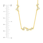 1-3/8tcw Multi Stone Diamond Cluster Necklace