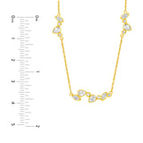 1-3/8tcw Multi Stone Diamond Cluster Necklace