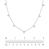 2tcw Pear & Round Diamond Station Necklace