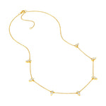 2tcw Pear & Round Diamond Station Necklace