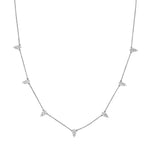 2tcw Pear & Round Diamond Station Necklace