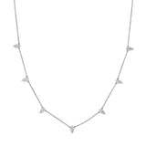 2tcw Pear & Round Diamond Station Necklace