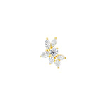 2-3/4tcw Round Pear & Marquise Diamond Cluster Stud Earrings