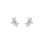 2-3/4tcw Round Pear & Marquise Diamond Cluster Stud Earrings
