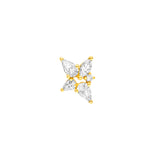 1-1/2tcw Pear Marquise & Round Diamond Stud Earrings