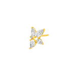 1-1/2tcw Pear Marquise & Round Diamond Stud Earrings