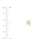 1-1/2tcw Pear Marquise & Round Diamond Stud Earrings