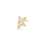 1-1/2tcw Pear Marquise & Round Diamond Stud Earrings