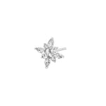7/8tcw Marquise Diamond Flower Earrings
