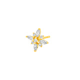 7/8tcw Marquise Diamond Flower Earrings