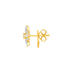 7/8tcw Marquise Diamond Flower Earrings