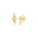 7/8tcw Marquise Diamond Flower Earrings