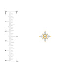 7/8tcw Marquise Diamond Flower Earrings