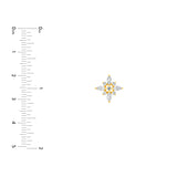 7/8tcw Marquise Diamond Flower Earrings
