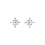 7/8tcw Marquise Diamond Flower Earrings