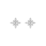 7/8tcw Marquise Diamond Flower Earrings