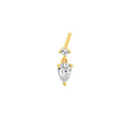 1tcw Pear & Round Diamond Stud Earrings