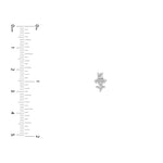 5/8tcw Square Baguette Princess & Round Diamond Studs