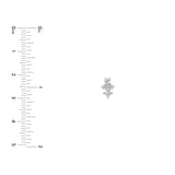 5/8tcw Square Baguette Princess & Round Diamond Studs