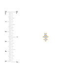 5/8tcw Square Baguette Princess & Round Diamond Studs