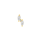5/8tcw Marquise & Round Staggered Diamond Earrings