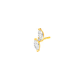 5/8tcw Marquise & Round Staggered Diamond Earrings