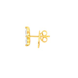 5/8tcw Marquise & Round Staggered Diamond Earrings
