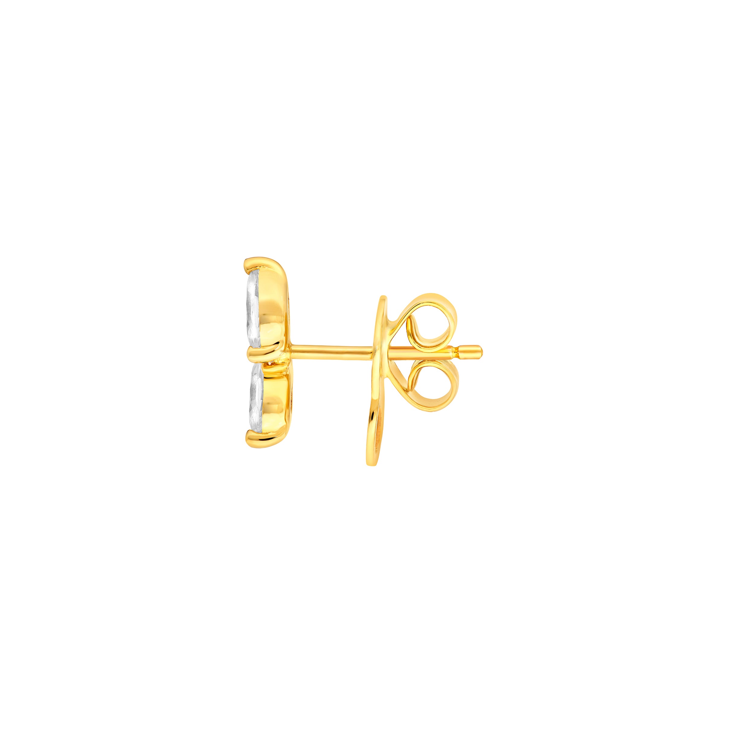 5/8tcw Marquise & Round Staggered Diamond Earrings