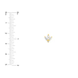 7/8tcw Multi-Cut Diamond Stud Earrings