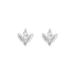 7/8tcw Multi-Cut Diamond Stud Earrings