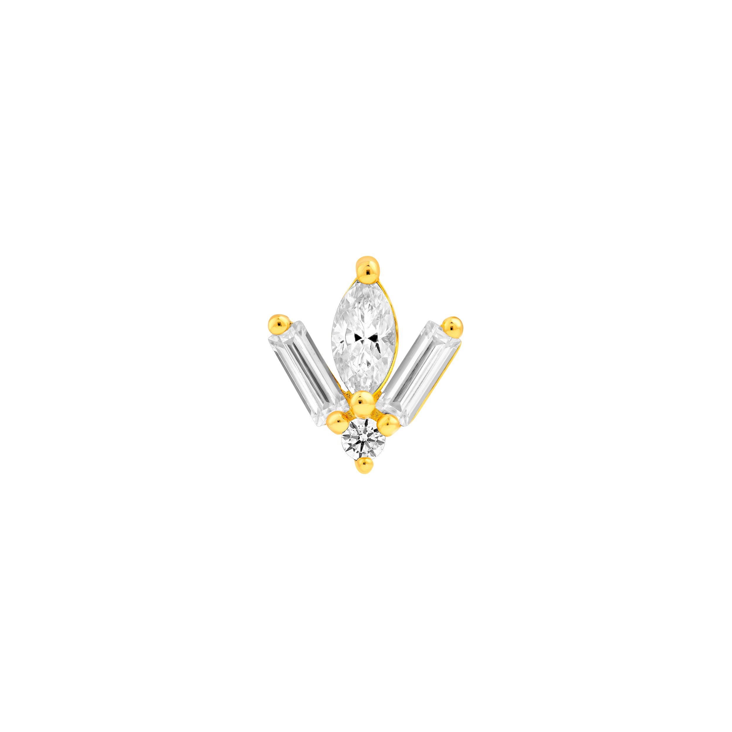 7/8tcw Multi-Cut Diamond Stud Earrings