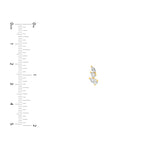 7/8tcw Pear Marquise and Round Diamond Stud Earrings