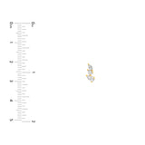 7/8tcw Pear Marquise and Round Diamond Stud Earrings