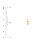 7/8tcw Diamond Stacked Earrings